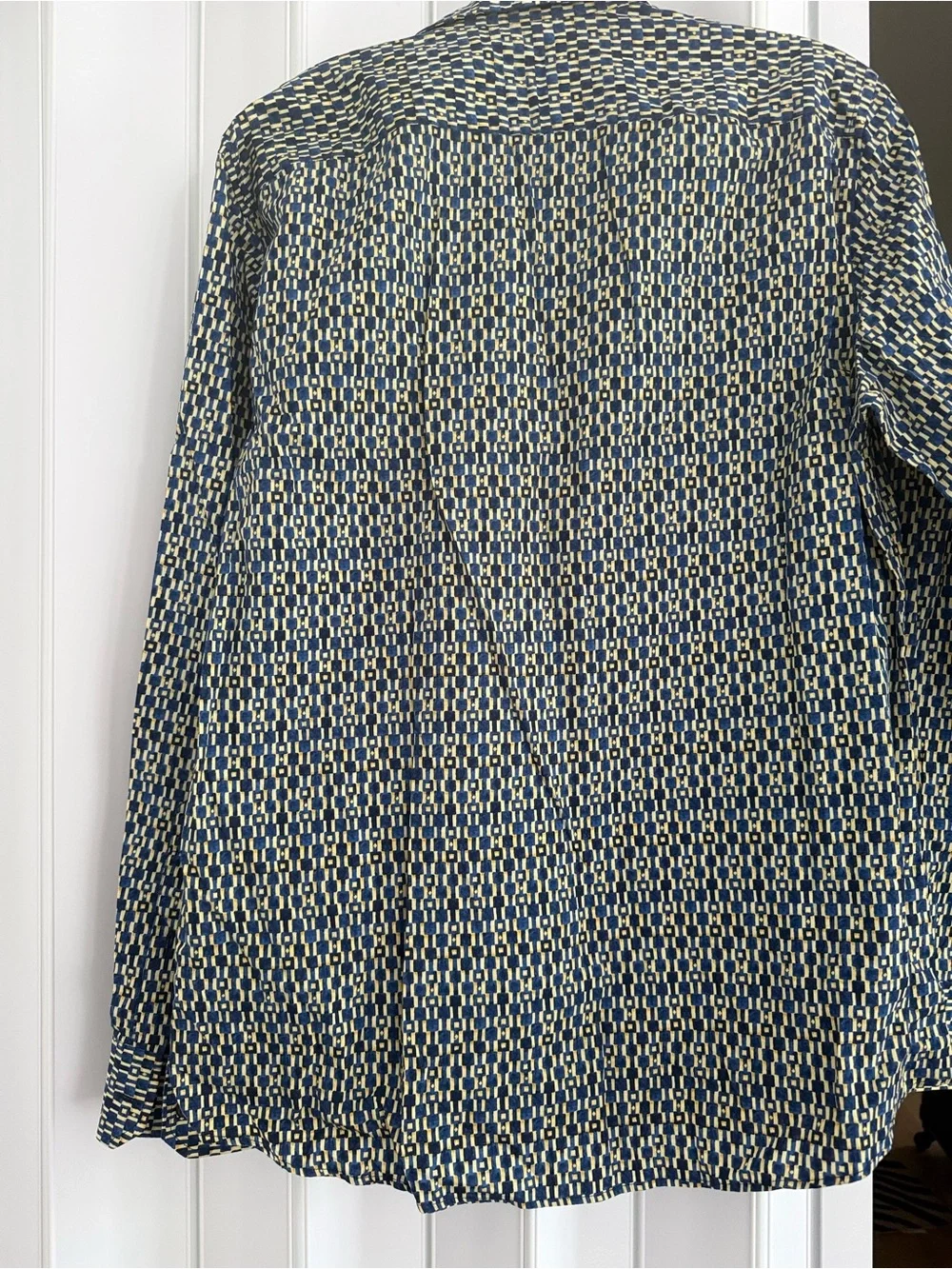 Gucci Navy and Cream Patterned Shirt  fitted